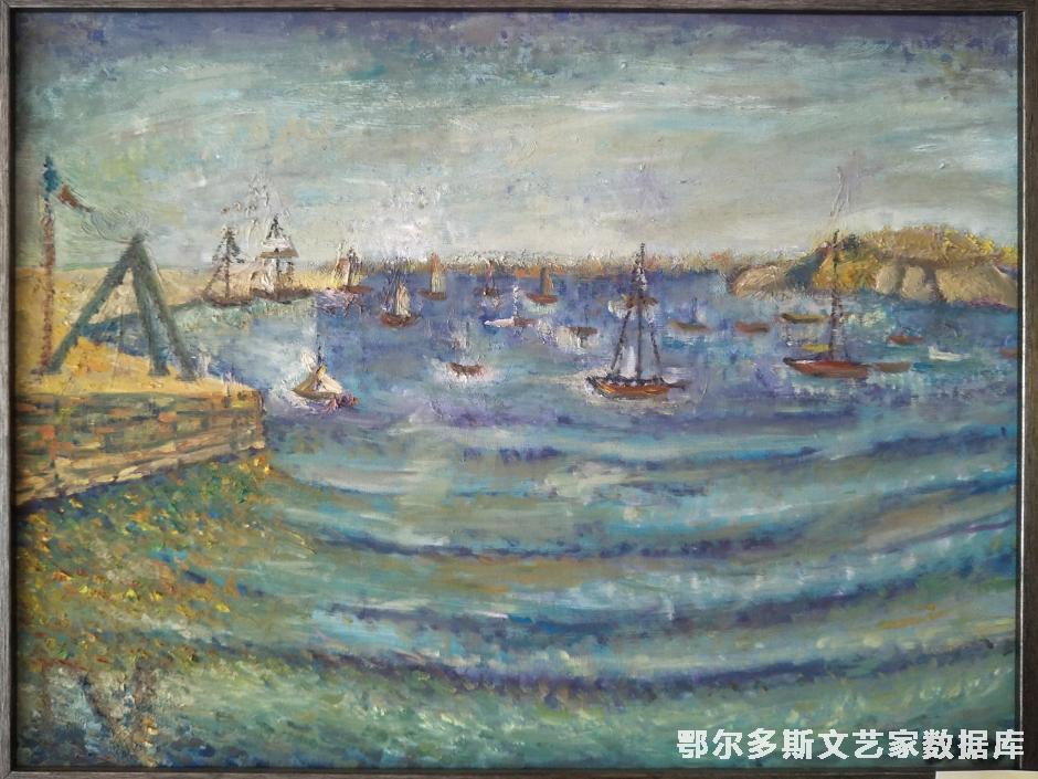 海 油画
