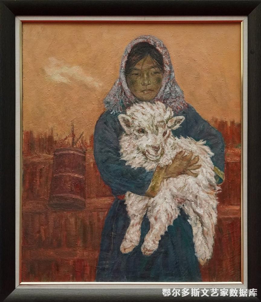 《牧羊姑娘》 2019年作品 入选由中共内蒙古自治区委员会宣传部，内蒙古自治区文学艺术界联合会主办，内蒙古美术家协会承办的内蒙古2020“打赢脱贫攻坚战”主题美术作品展览
