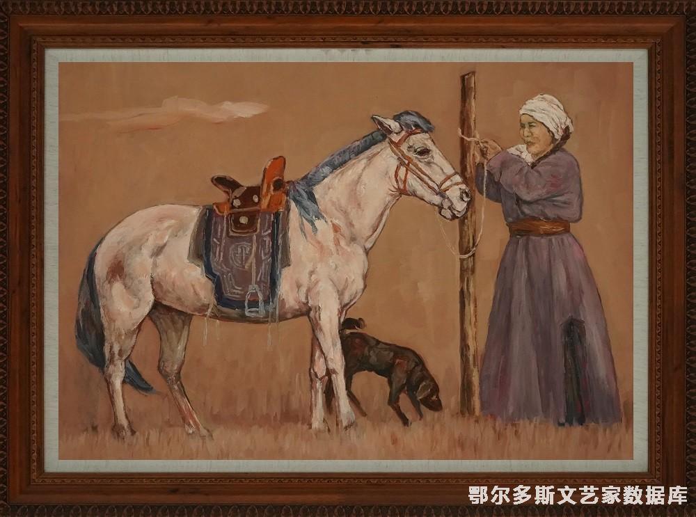 《一牧马人》  2020年作品再2020年内蒙古自治区“醉美草原，亮丽北疆”全区美术作品联展中荣获优秀奖，